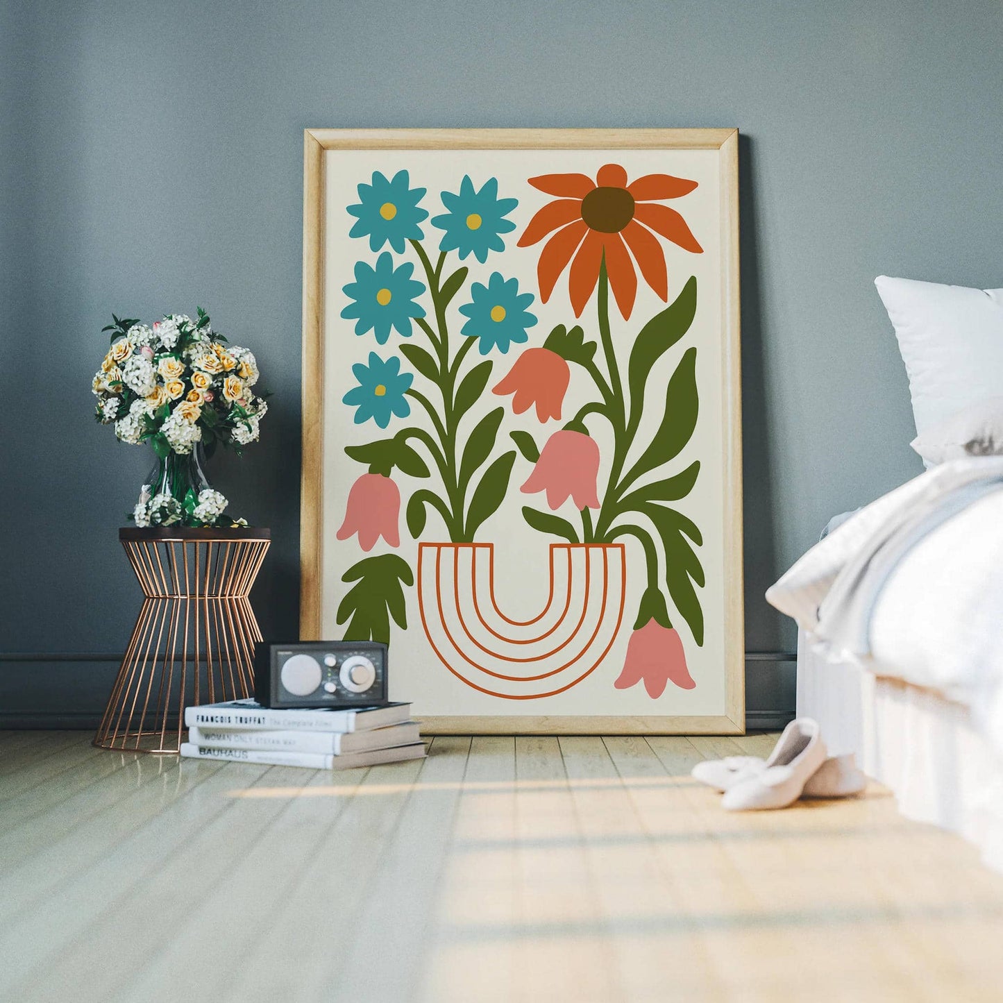 Boho Floral Wall Art - Trendy Print 2025