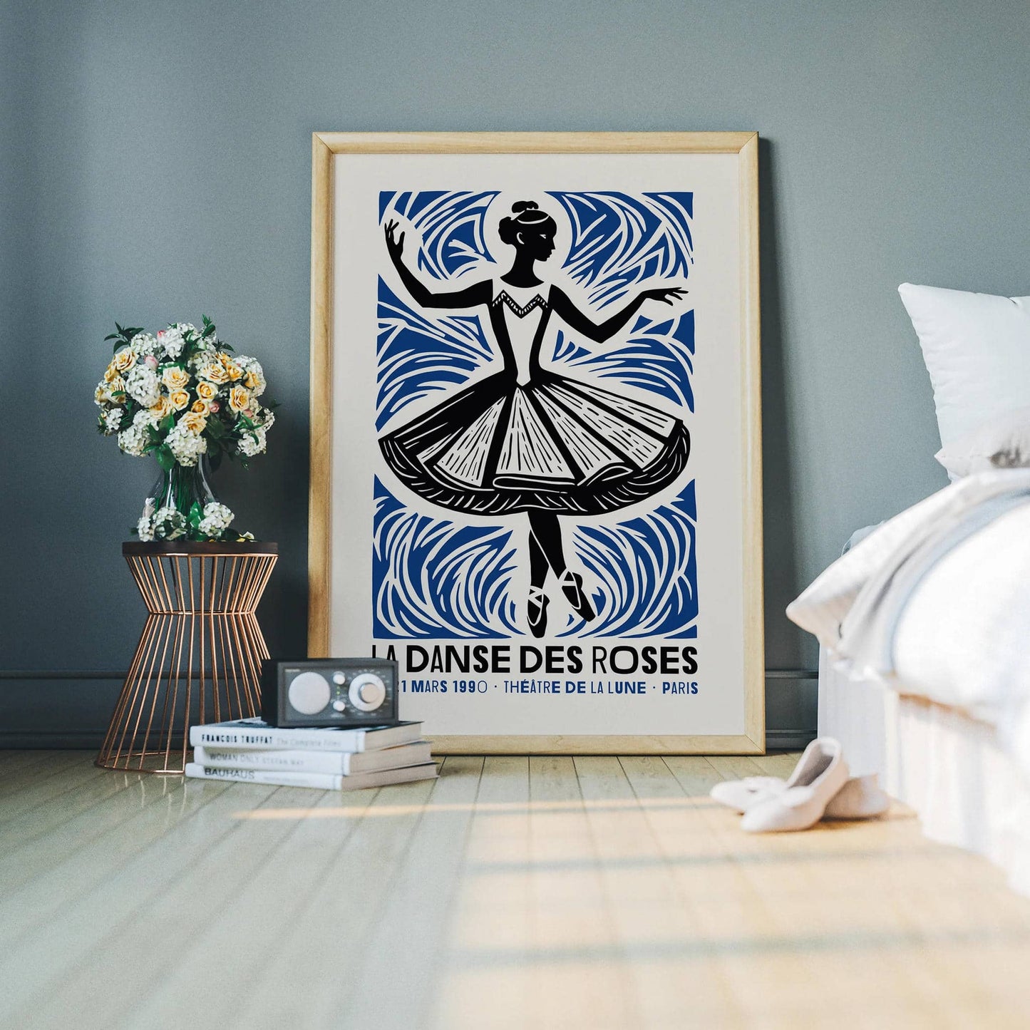 Retro Paris Ballet Poster Print