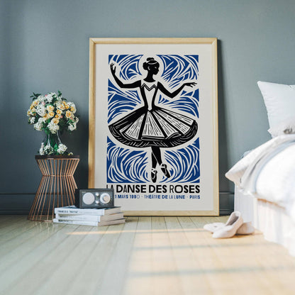 Retro Paris Ballet Poster Print
