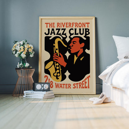 Riverfront Jazz Club Poster