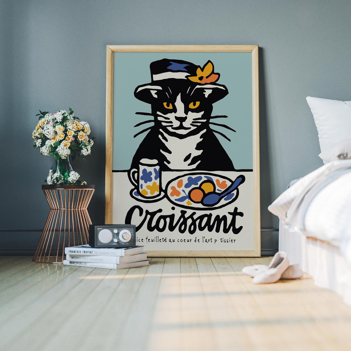 Cat Cafe Poster Wall Art