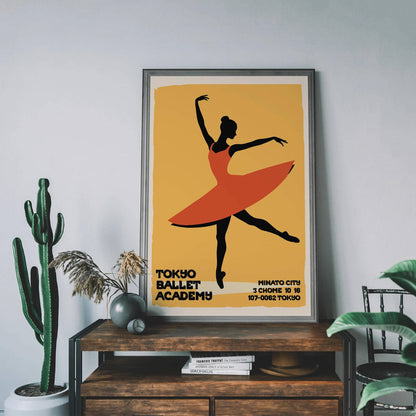 Tokyo Ballet Academy Retro Poster
