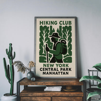 Hiking Club Central Park Poster