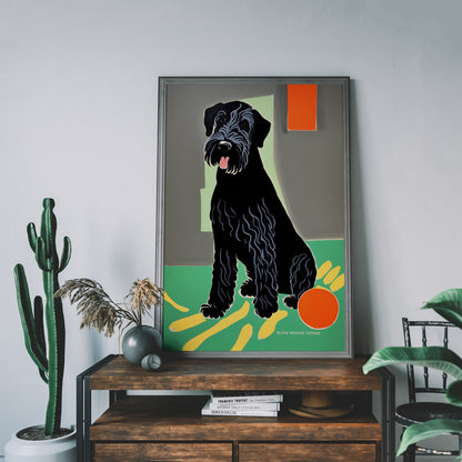 Black Terrier Artsy Wall Art Print