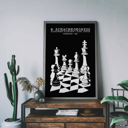 Vintage Chess Poster 1931 - Father's Day Gift Idea