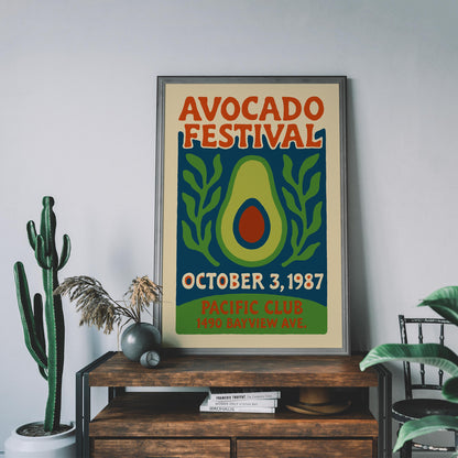1987 Avocado Festival Poster Print