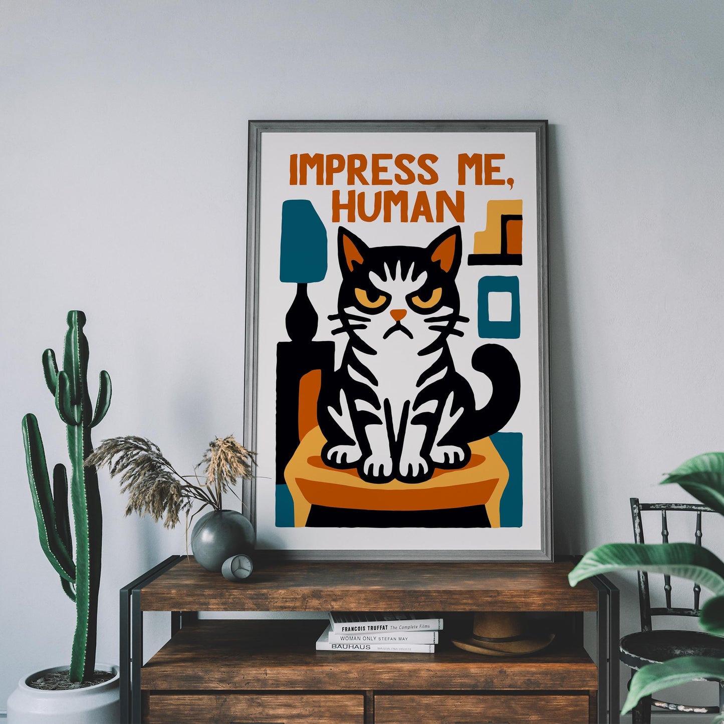 Impress Me Human Cat Poster
