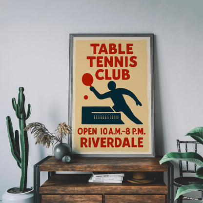 Retro Table Tennis Poster