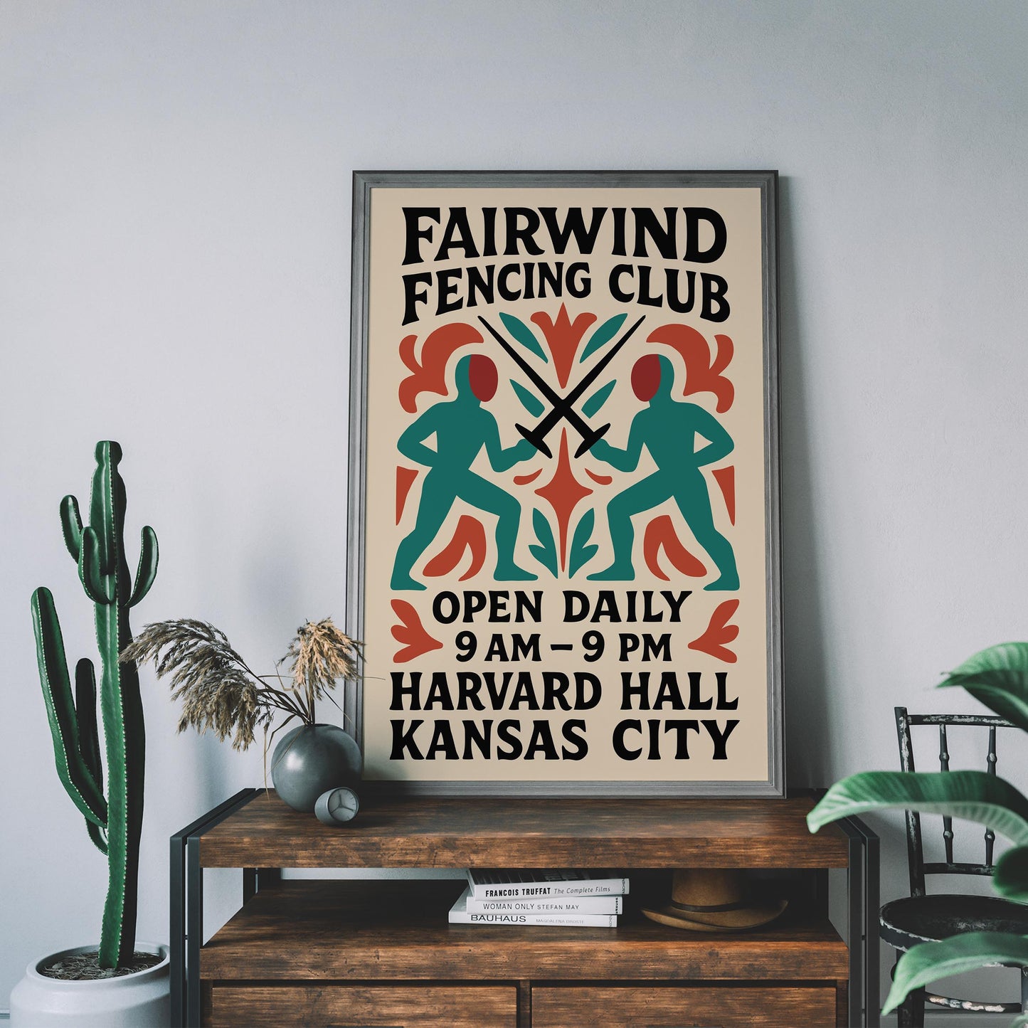 Fencing Club Vintage Poster