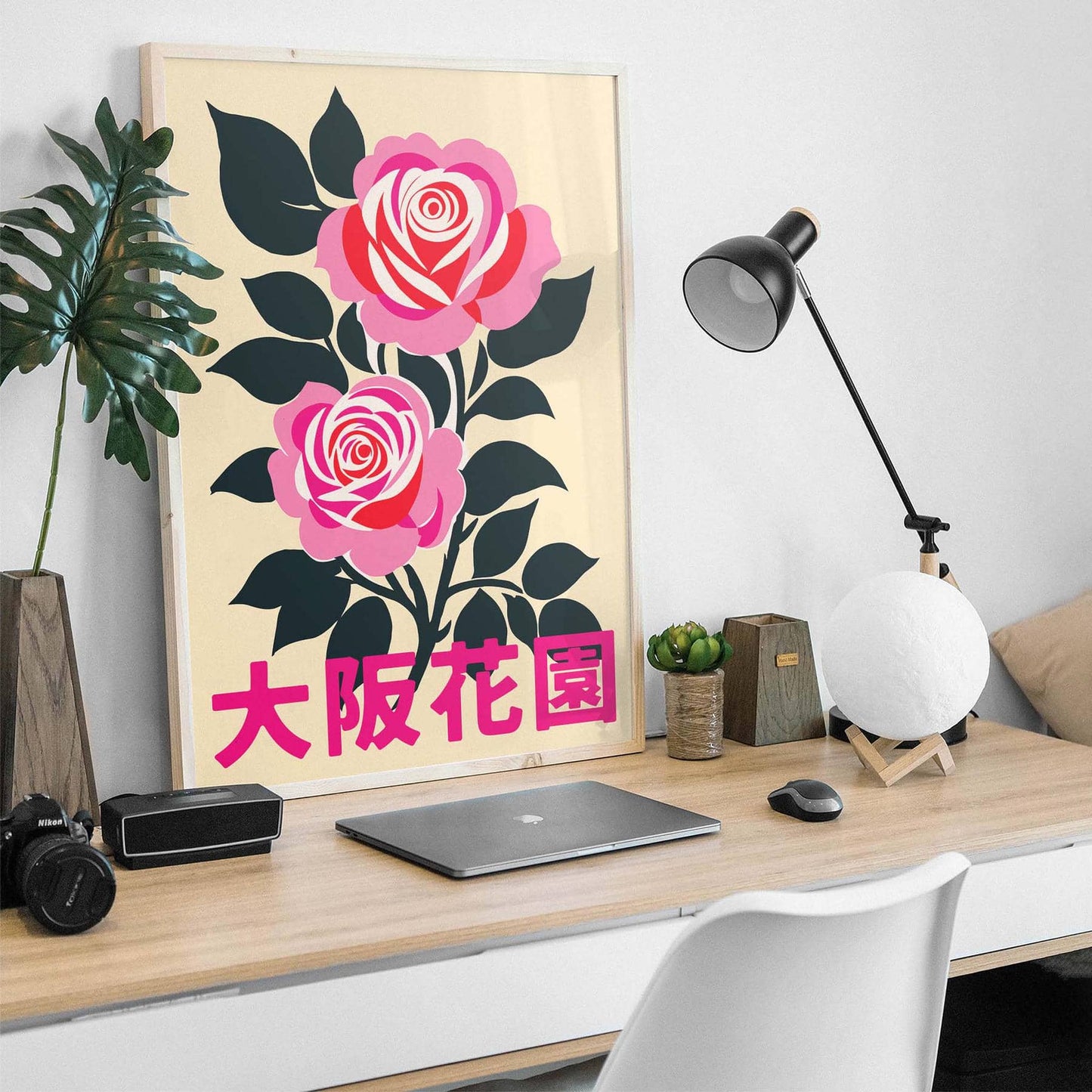 Osaka Flower Garden Rose Art Print Poster