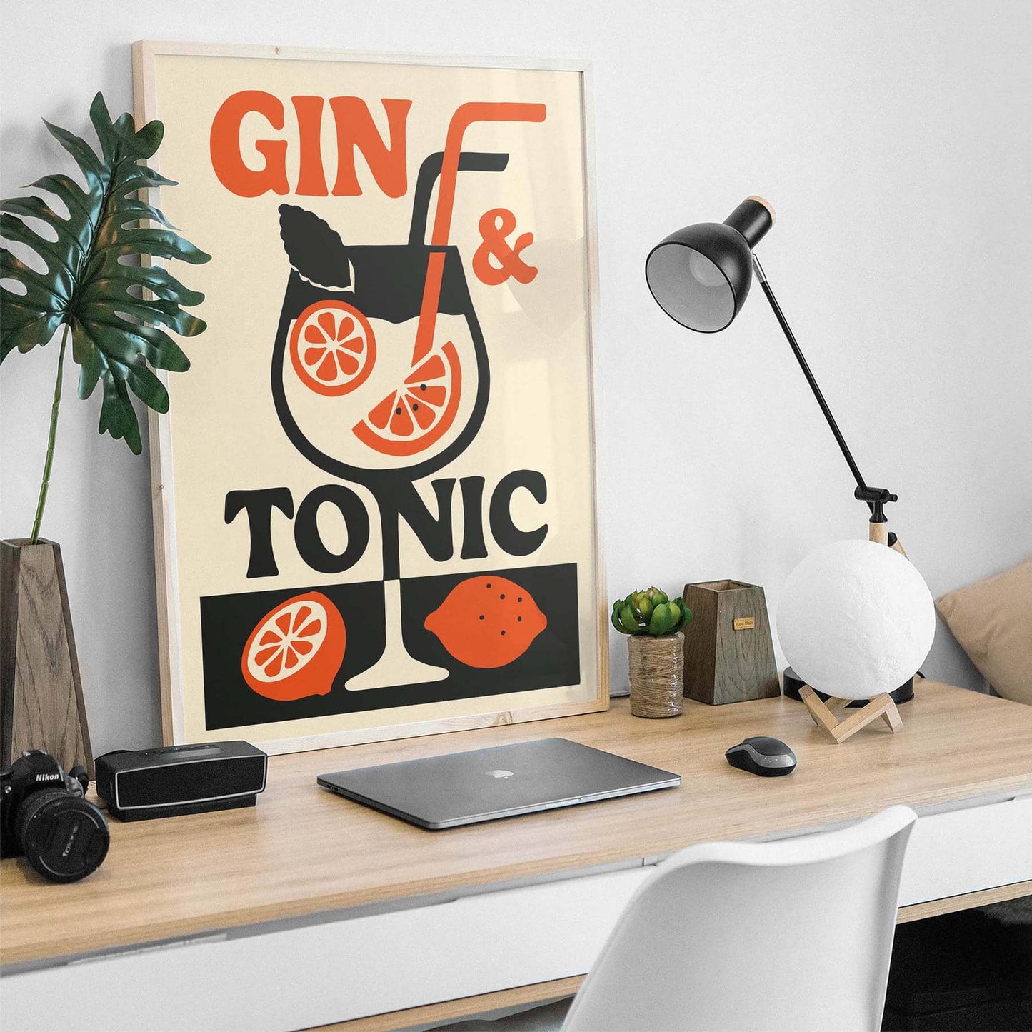 Gin & Tonic Cocktail Poster Print