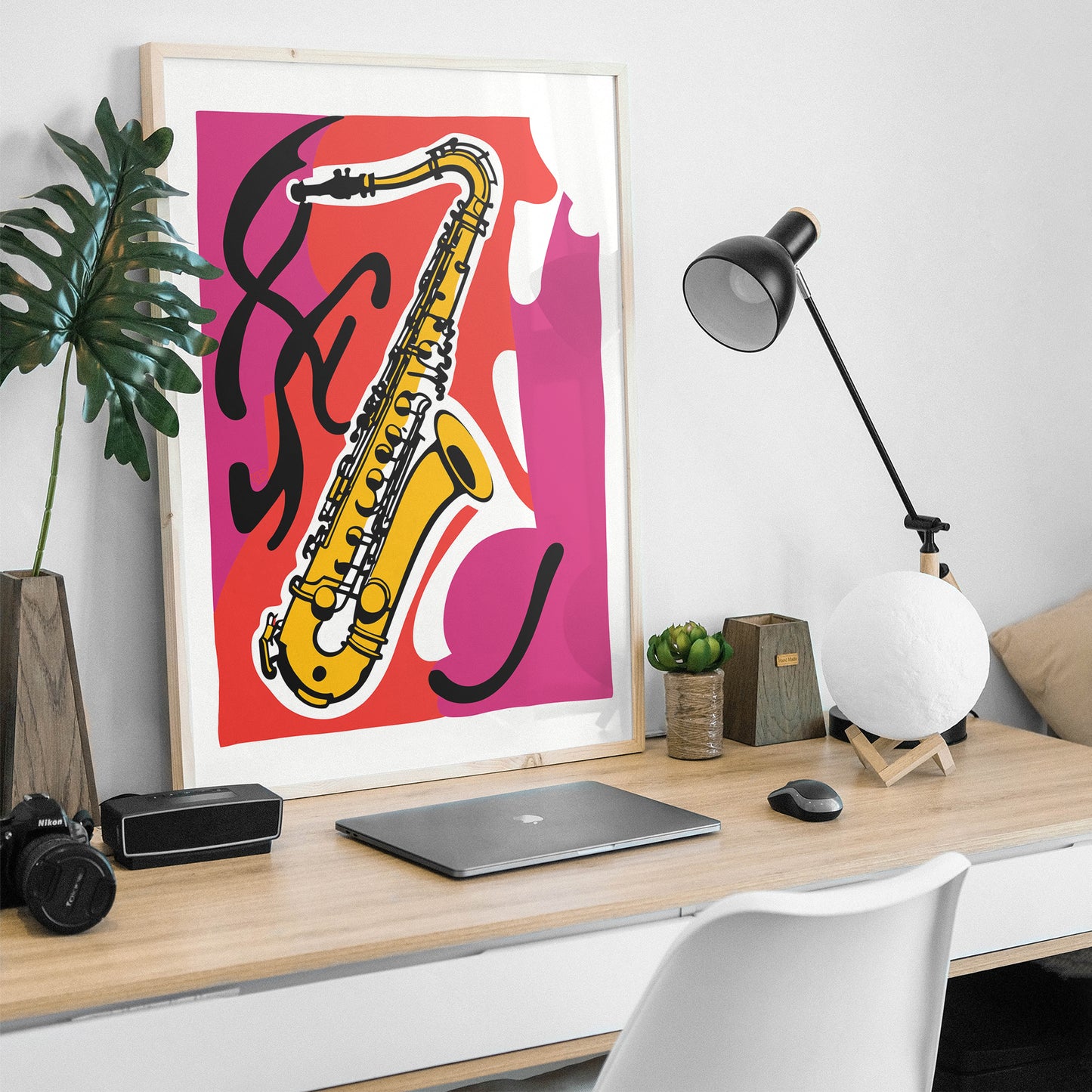 Saxophone Vintage Wall Art Print