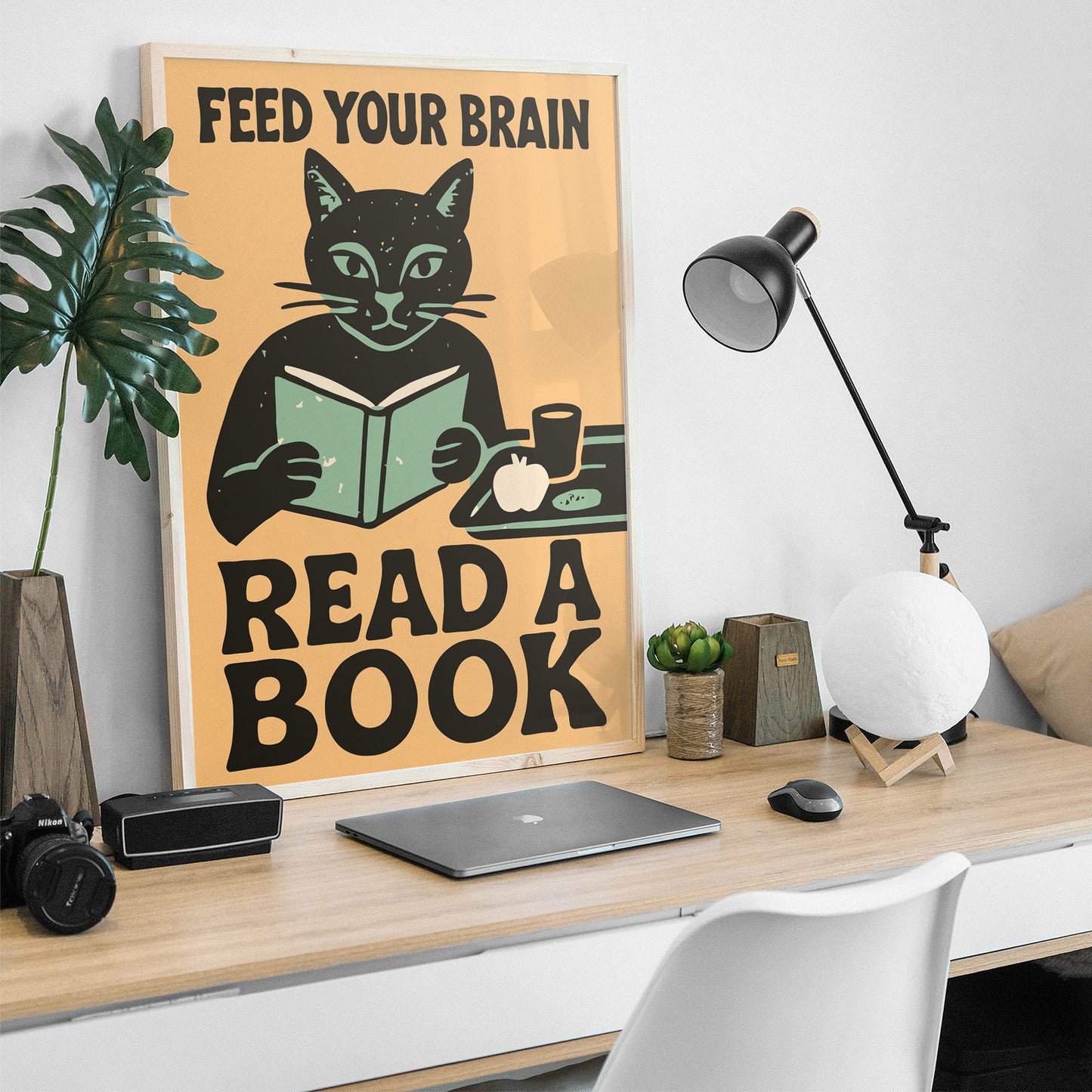 Feed Your Brain Read a Book Poster