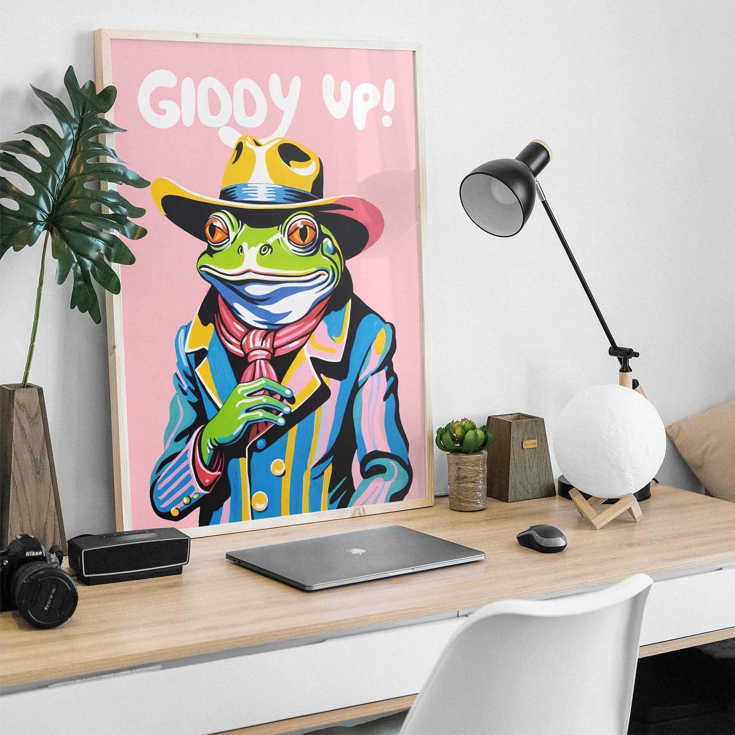 Cowboy Frog Giddy Up Wall Poster