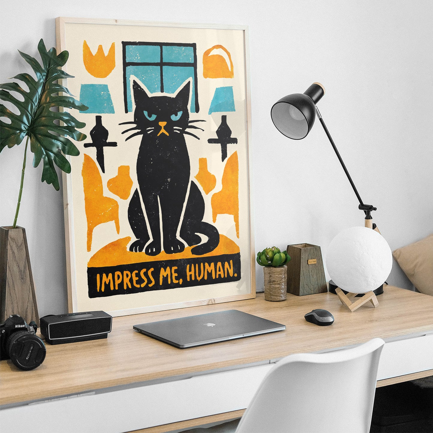Impress Me Human Cat Poster