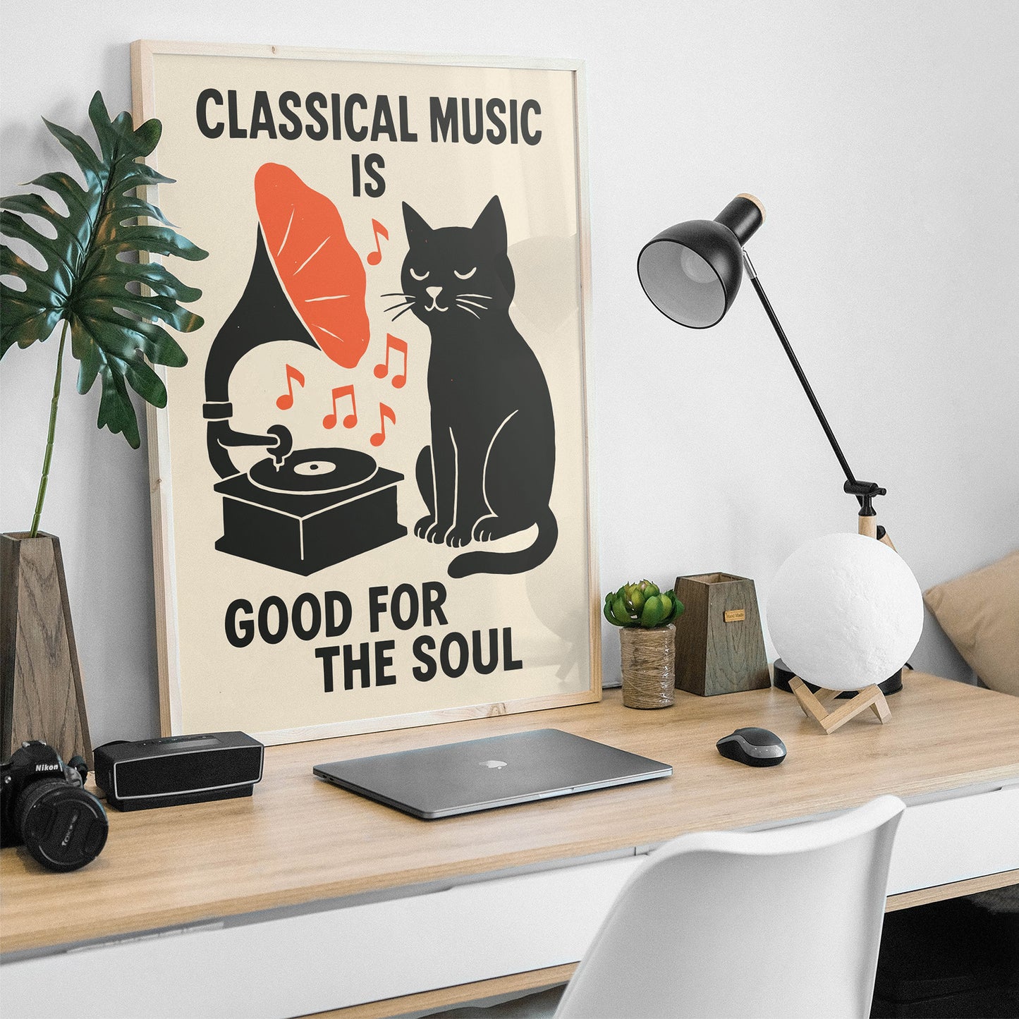 Classical Music Cat Poster