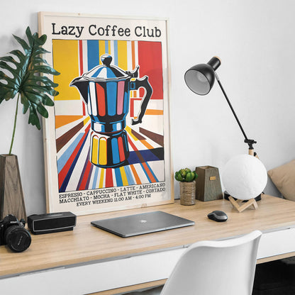 Lazy Coffee Club Poster