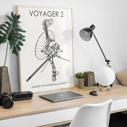 Voyager 2 Space Probe Poster