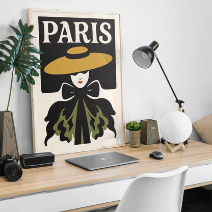 Paris Fashion Silhouette Poster