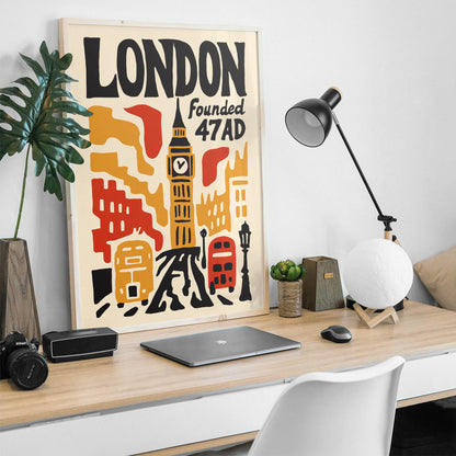 London Founded 47AD Poster