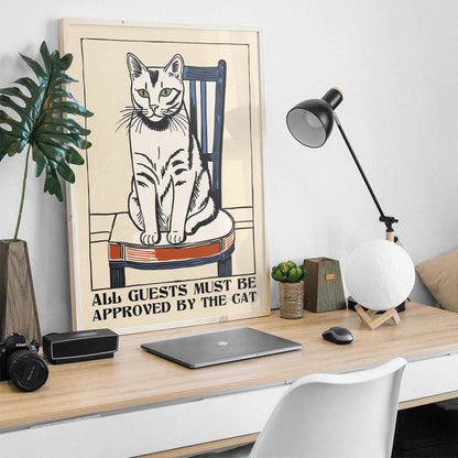 Cat Approval Poster Print