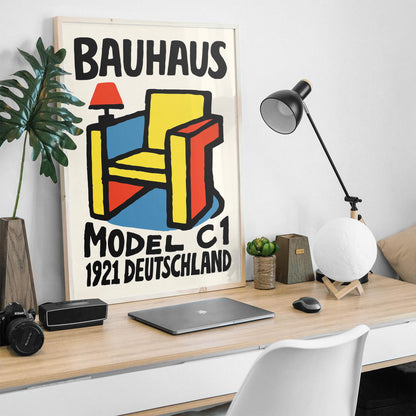 Bauhaus Chair Poster - Mid Century Modern Wall Art