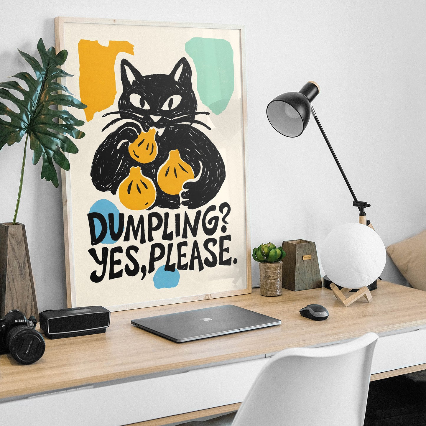 Dumpling Yes Please Cat Poster