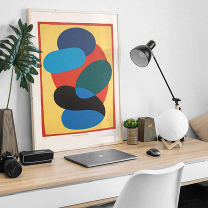Bold Abstract Ellipse Composition Poster