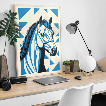 Bold Horse Retro Wall Art Print