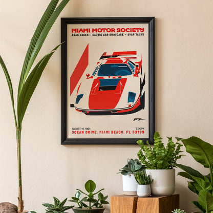 Miami Motor Art Print