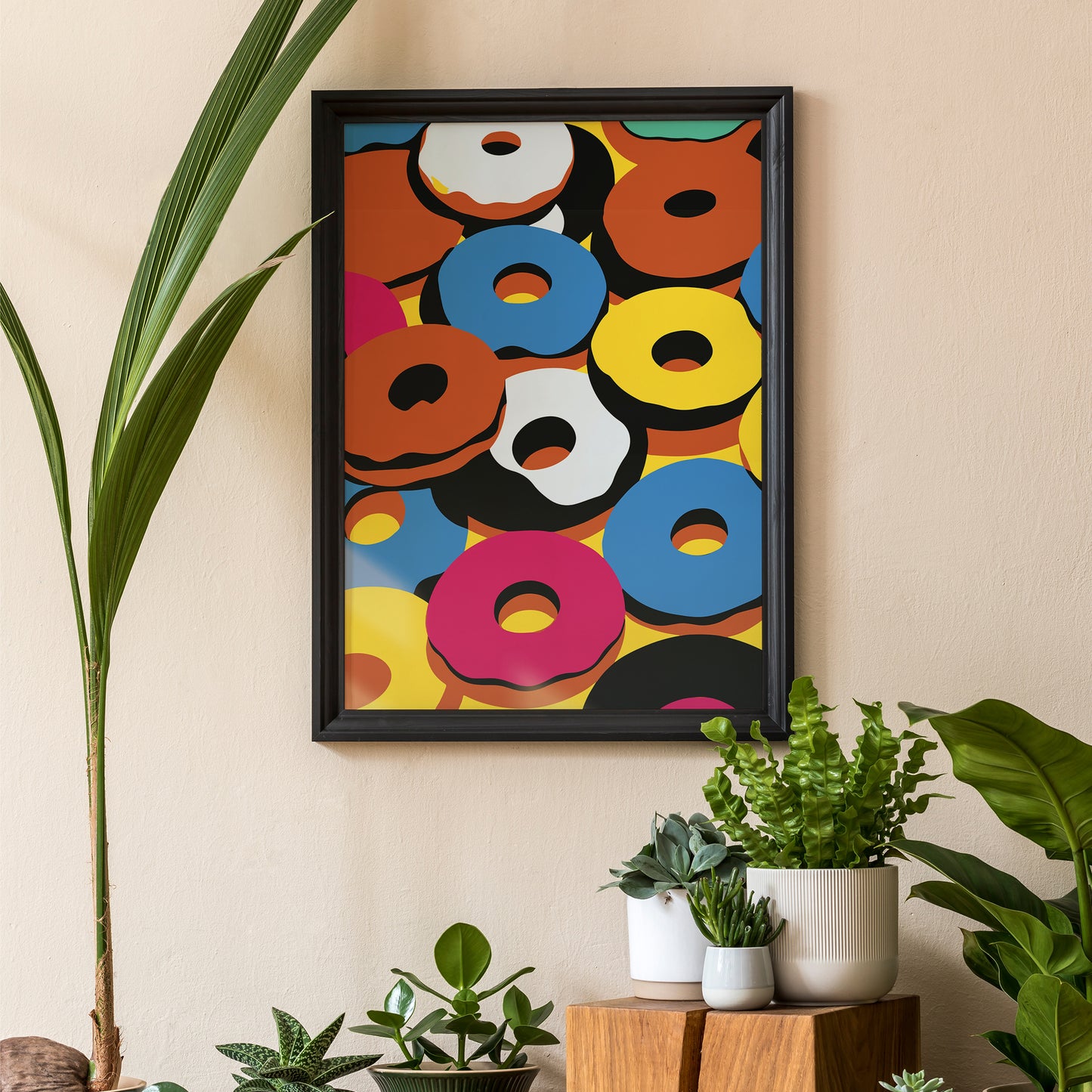 Colorful Donuts Art Poster