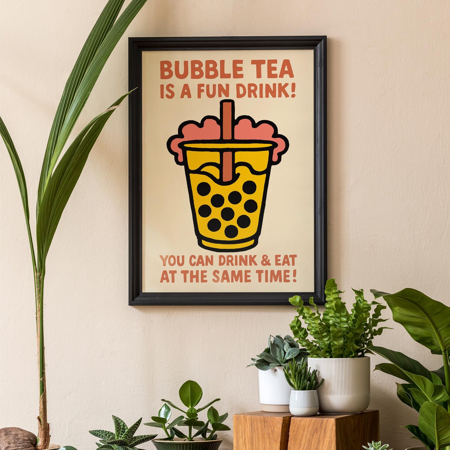 Bubble Tea Fun Poster Print