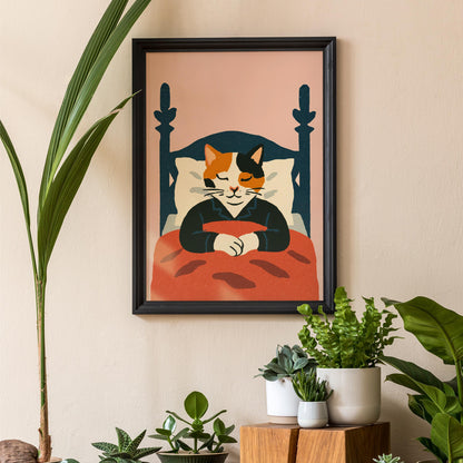 Sleeping Cat Poster Print