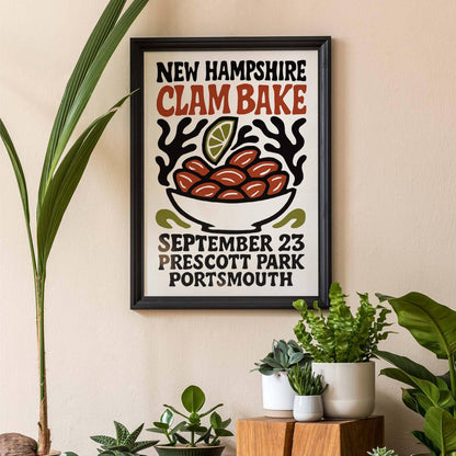 New Hampshire Clam Bake Poster
