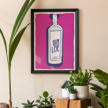 Retro Gin Lise Paris Poster