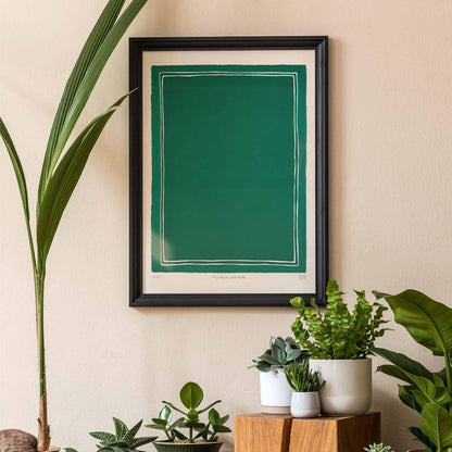 Modern Green Geometry Art Print