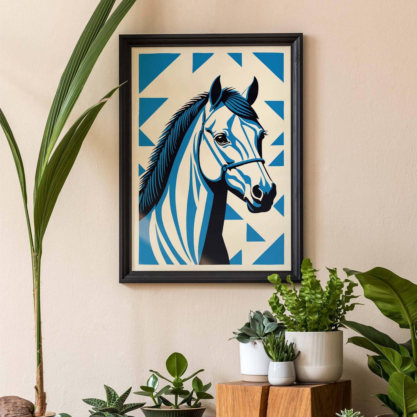 Bold Horse Retro Wall Art Print