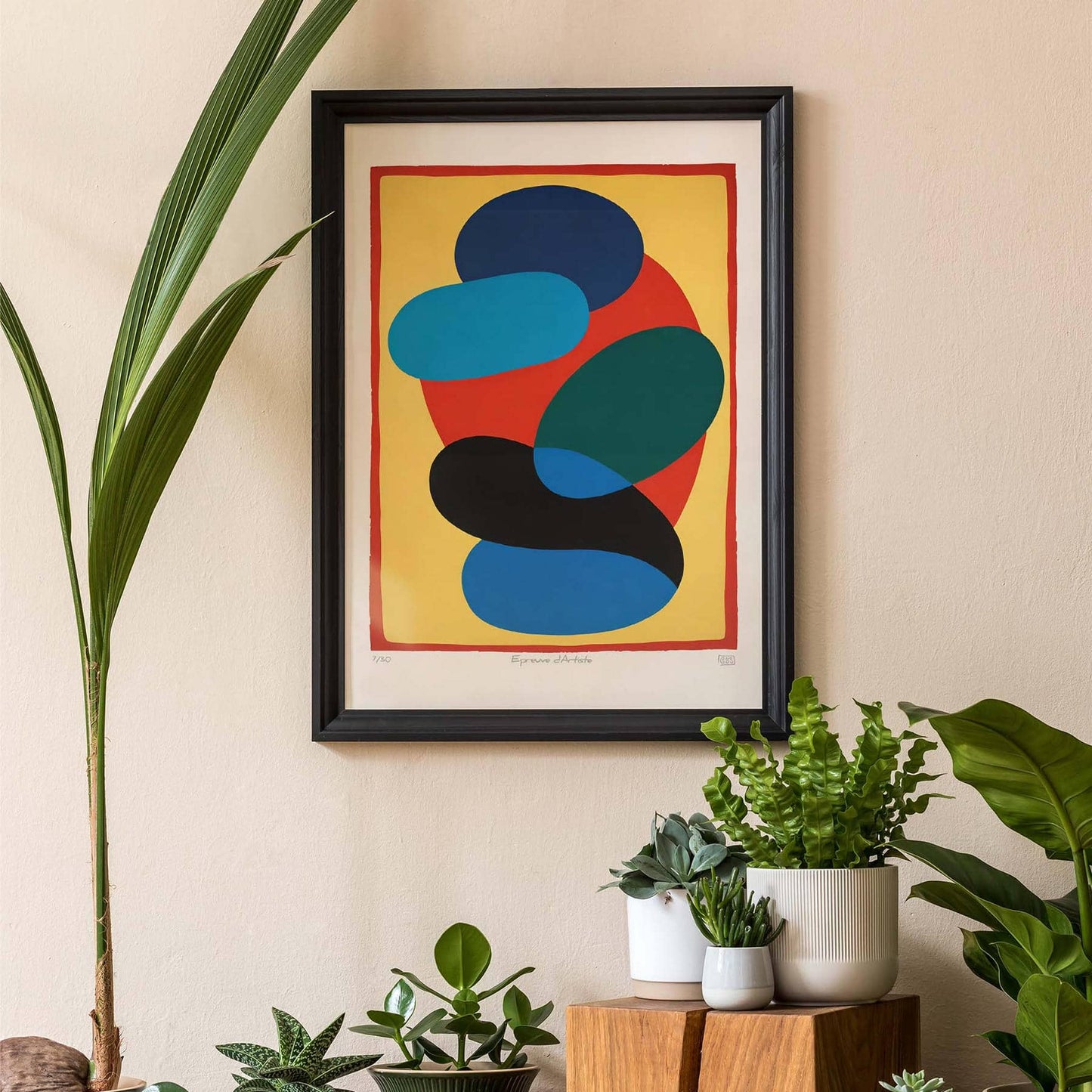 Bold Abstract Ellipse Composition Poster