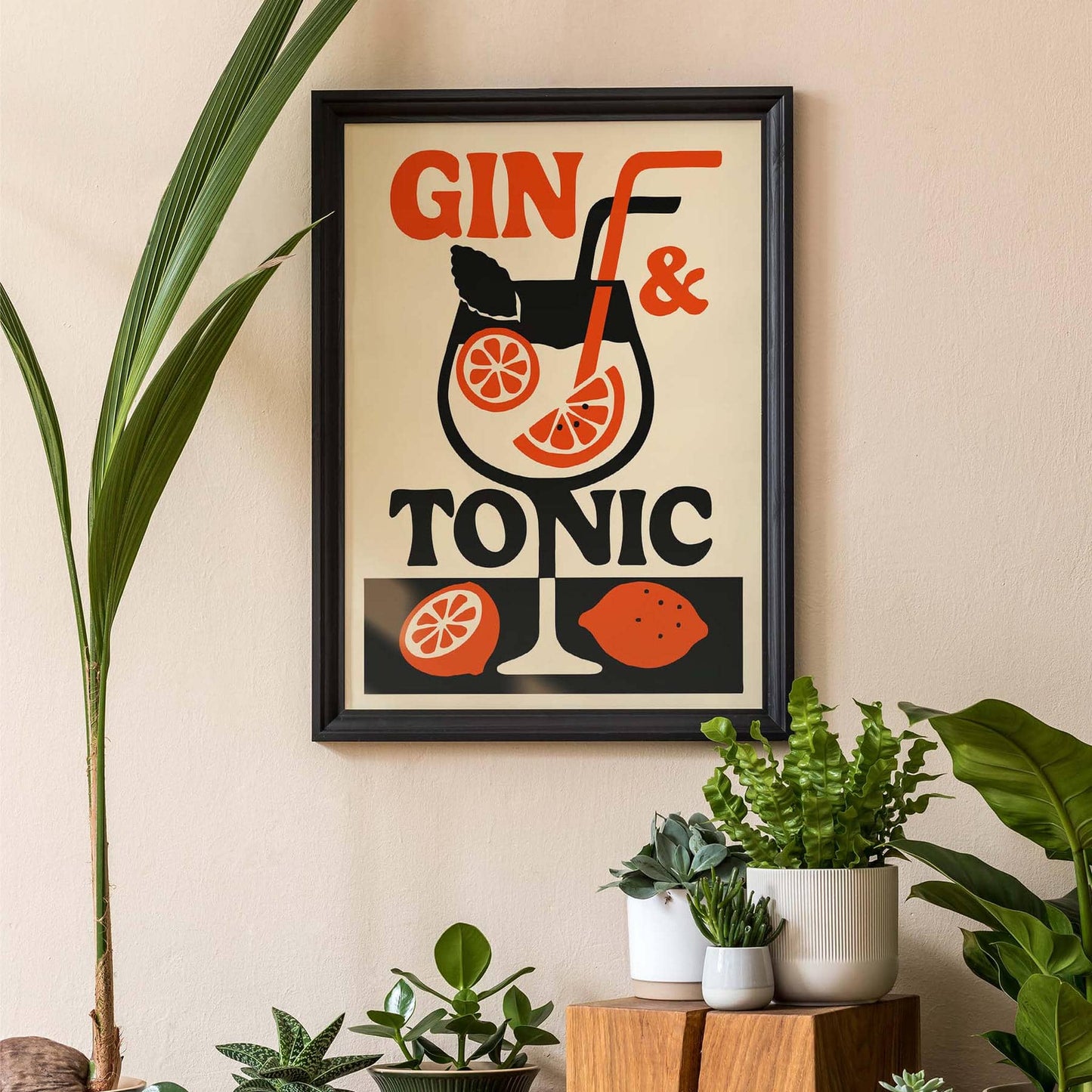 Gin & Tonic Cocktail Poster Print