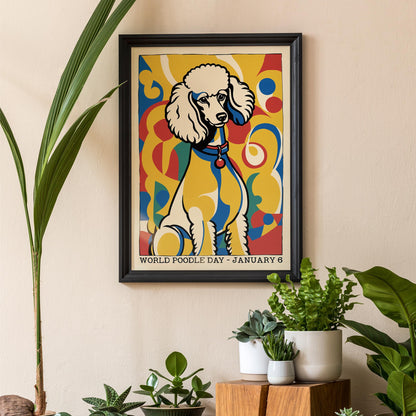 Colorful Poodle Poster Print