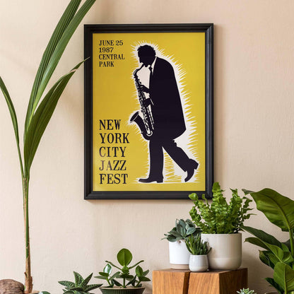 NYC Jazz Fest 1987 Sax Poster