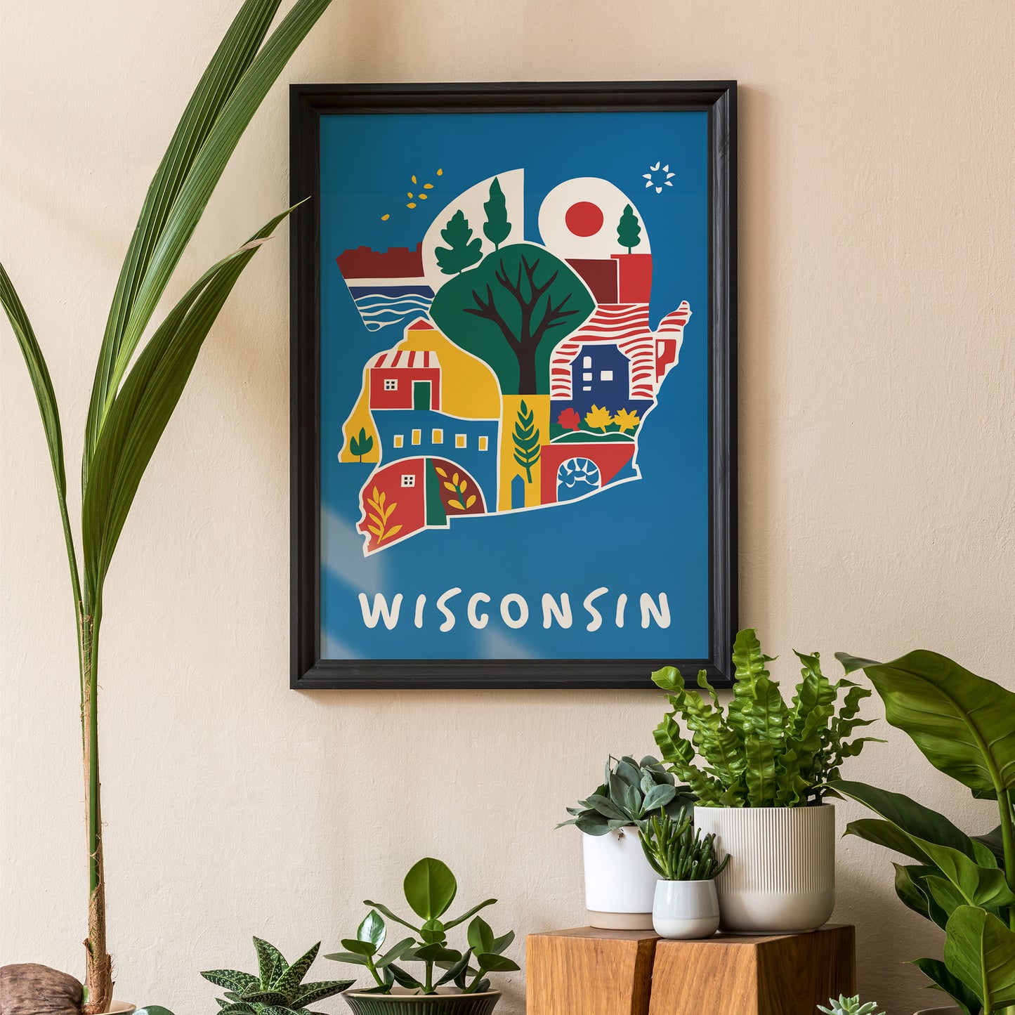 Wisconsin Blue Travel Poster