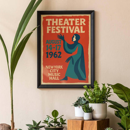 1962 Theater Festival Poster Print