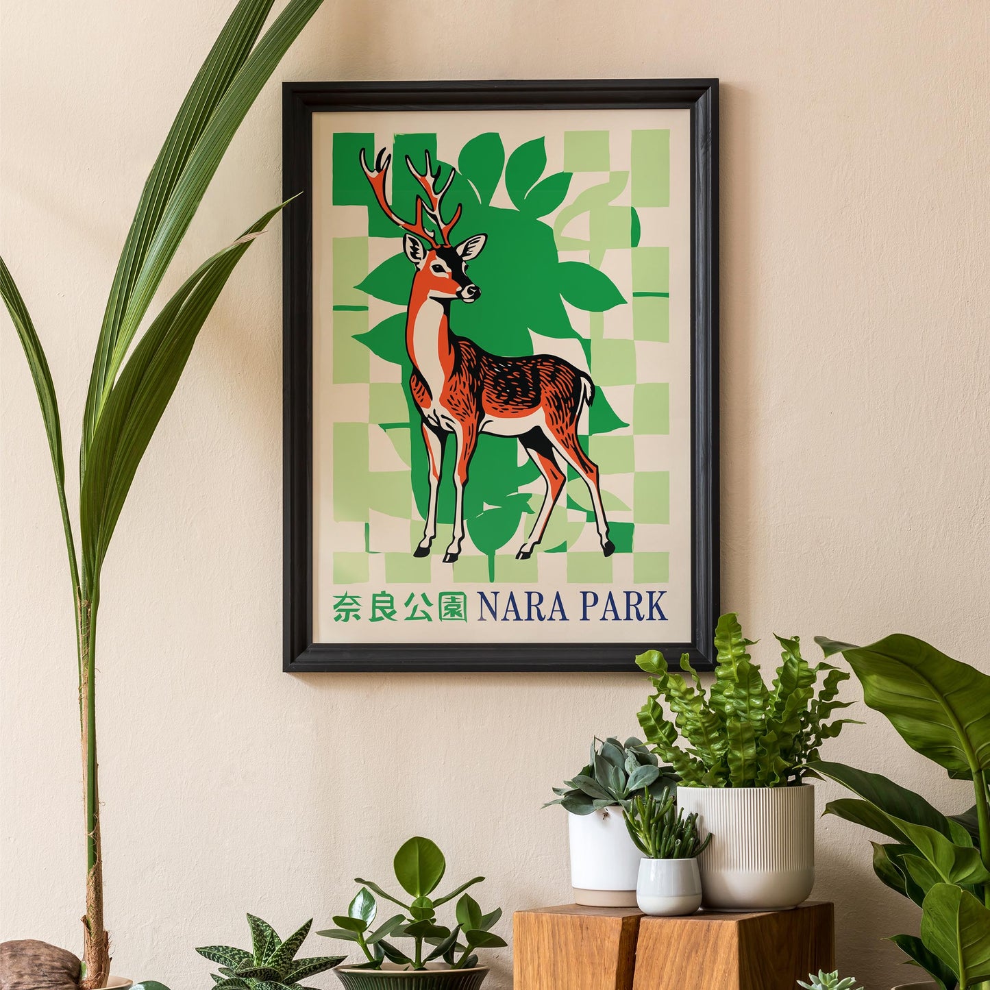 Nara Park Japan Vintage Travel Art Print