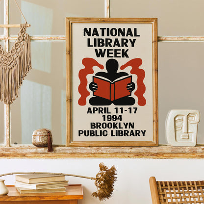 Library Week Vintage Poster