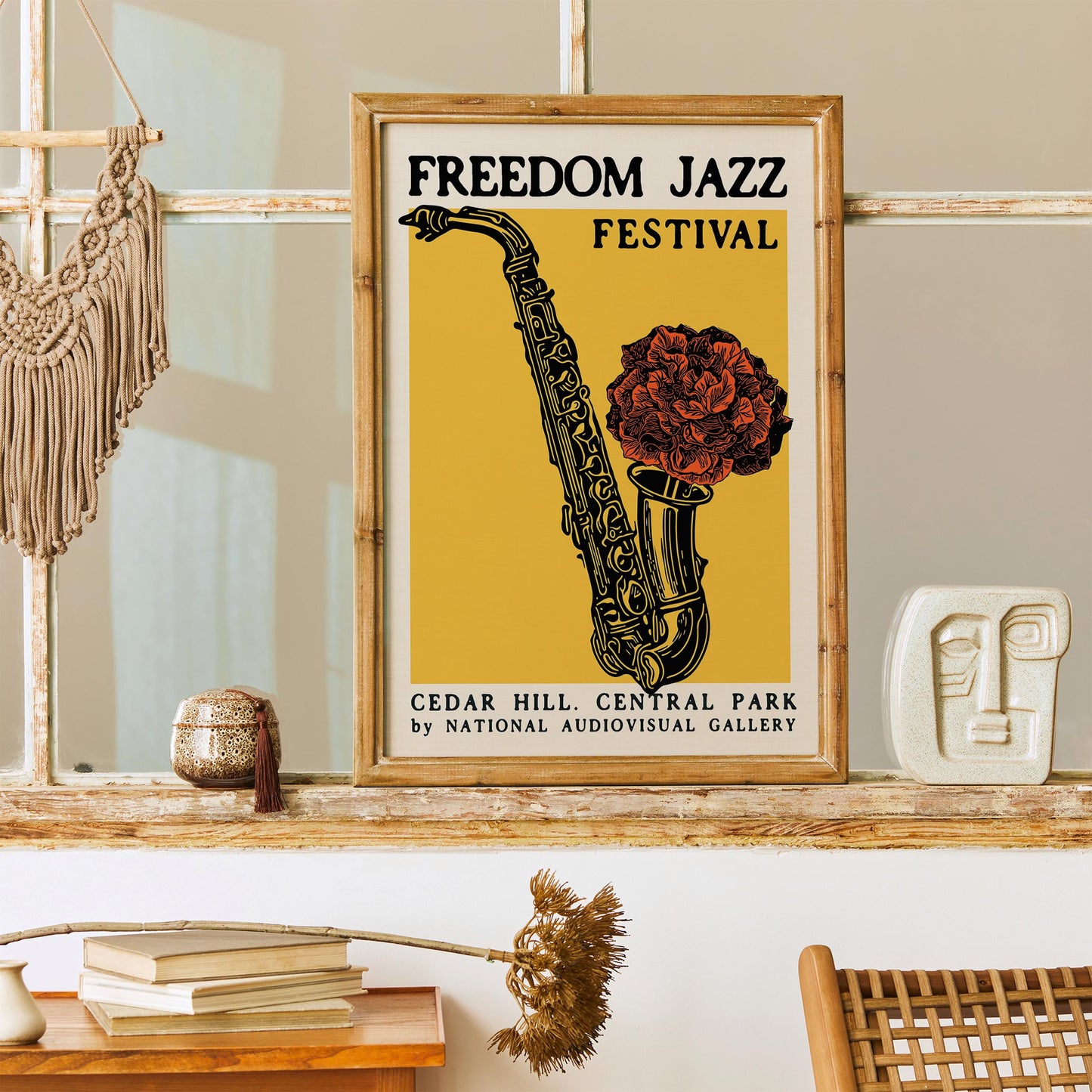 Jazz Poster for Music Lovers – Vibrant Saxophone