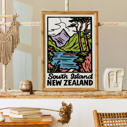 New Zealand Landscape Poster Print