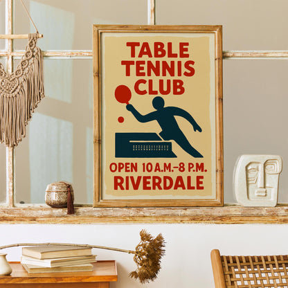 Retro Table Tennis Poster