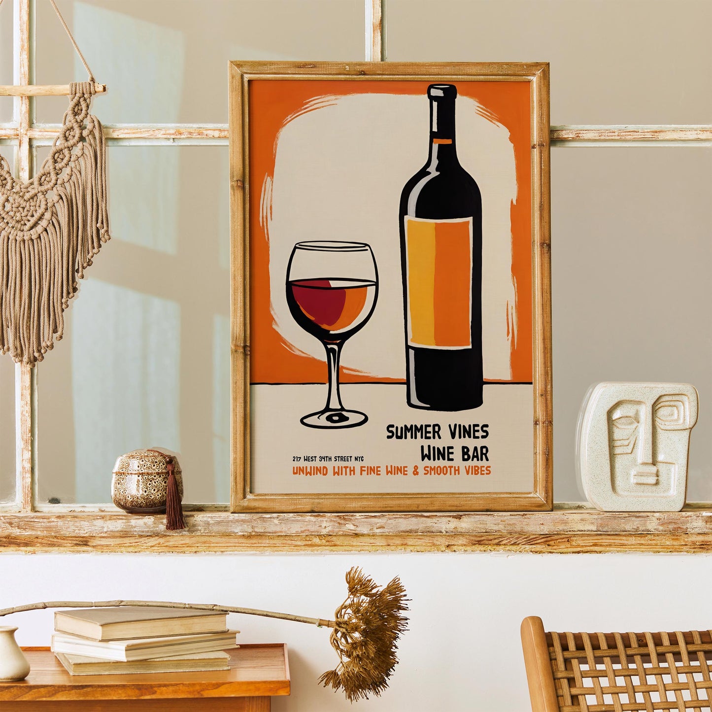 Summer Vines Wine Bar Poster Print