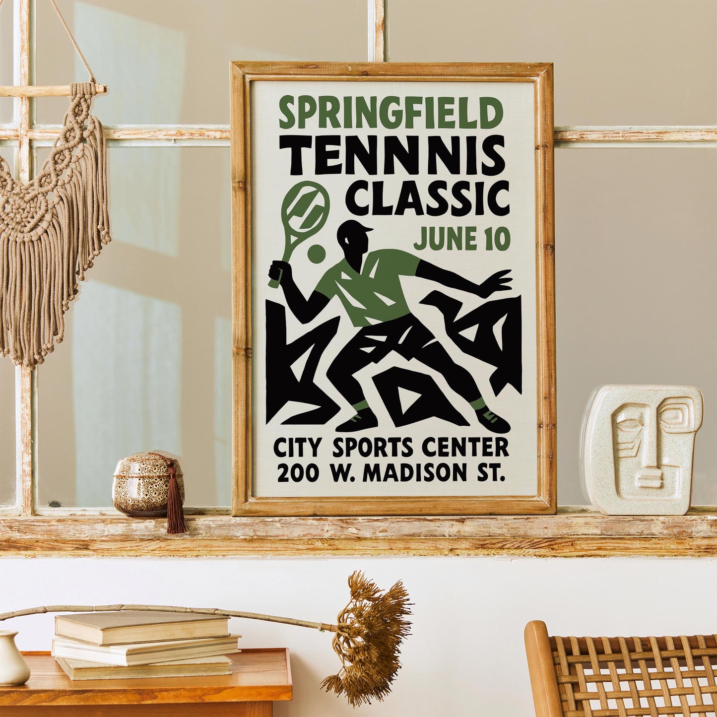 Springfield Tennis Poster Print